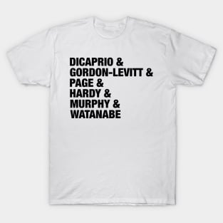 Inception Cast List T-Shirt